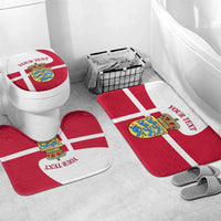 Personalized Denmark Coat Of Arms Bathroom Set Danish Flag Heritage Graphic With Crown Symbolism