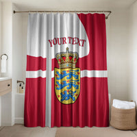 Personalized Denmark Coat Of Arms Bathroom Set Danish Flag Heritage Graphic With Crown Symbolism