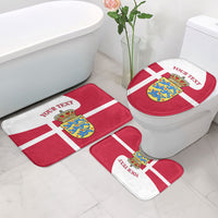 Personalized Denmark Coat Of Arms Bathroom Set Danish Flag Heritage Graphic With Crown Symbolism