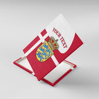Personalized Denmark Coat Of Arms Canvas Wall Art Danish Flag Heritage Graphic With Crown Symbolism