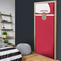Personalized Denmark Coat Of Arms Door Cover Danish Flag Heritage Graphic With Crown Symbolism