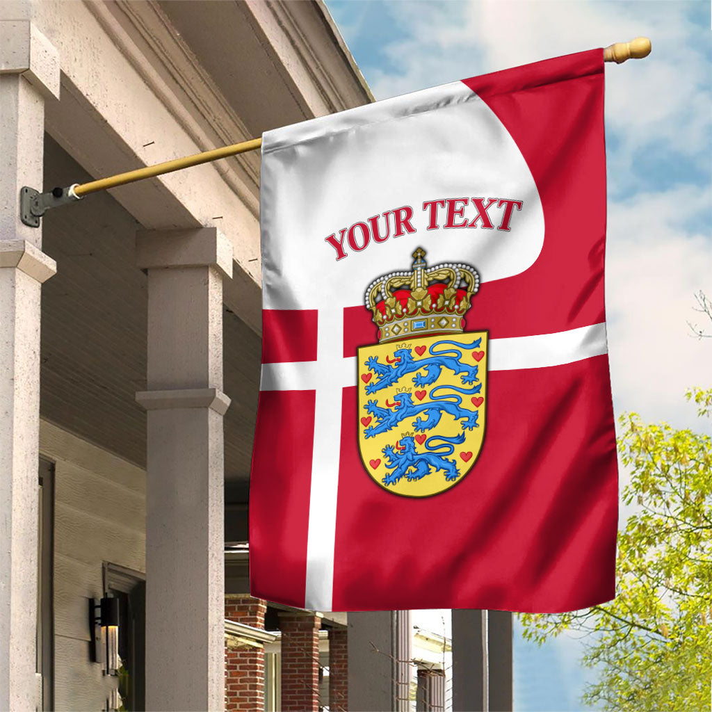 Personalized Denmark Coat Of Arms Garden Flag Danish Flag Heritage Graphic With Crown Symbolism