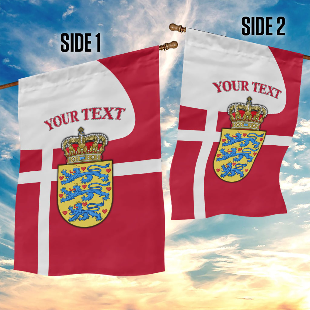 Personalized Denmark Coat Of Arms Garden Flag Danish Flag Heritage Graphic With Crown Symbolism