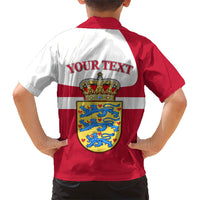 Personalized Denmark Coat Of Arms Hawaiian Shirt Danish Flag Heritage Graphic With Crown Symbolism