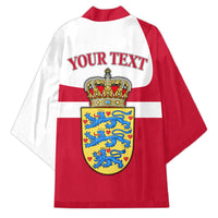 Personalized Denmark Coat Of Arms Kimono Danish Flag Heritage Graphic With Crown Symbolism