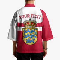 Personalized Denmark Coat Of Arms Kimono Danish Flag Heritage Graphic With Crown Symbolism