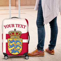 Personalized Denmark Coat Of Arms Luggage Cover Danish Flag Heritage Graphic With Crown Symbolism