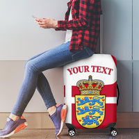 Personalized Denmark Coat Of Arms Luggage Cover Danish Flag Heritage Graphic With Crown Symbolism