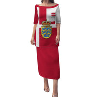 Personalized Denmark Coat Of Arms Puletasi Danish Flag Heritage Graphic With Crown Symbolism