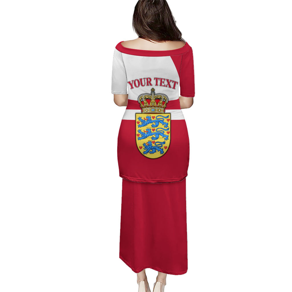 Personalized Denmark Coat Of Arms Puletasi Danish Flag Heritage Graphic With Crown Symbolism