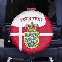 Personalized Denmark Coat Of Arms Spare Tire Cover Danish Flag Heritage Graphic With Crown Symbolism