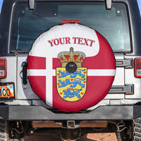 Personalized Denmark Coat Of Arms Spare Tire Cover Danish Flag Heritage Graphic With Crown Symbolism