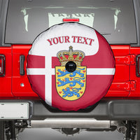 Personalized Denmark Coat Of Arms Spare Tire Cover Danish Flag Heritage Graphic With Crown Symbolism