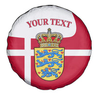 Personalized Denmark Coat Of Arms Spare Tire Cover Danish Flag Heritage Graphic With Crown Symbolism