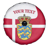 Personalized Denmark Coat Of Arms Spare Tire Cover Danish Flag Heritage Graphic With Crown Symbolism