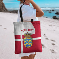 Personalized Denmark Coat Of Arms Tote Bag Danish Flag Heritage Graphic With Crown Symbolism