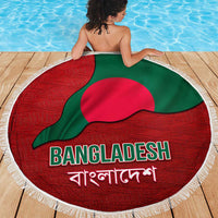 Bangladesh Beach Blanket with National Flag Design and Bengali Script