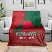 Bangladesh Blanket with National Flag Design and Bengali Script