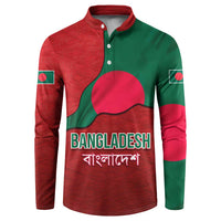 Bangladesh Button Sweatshirt with National Flag Design and Bengali Script