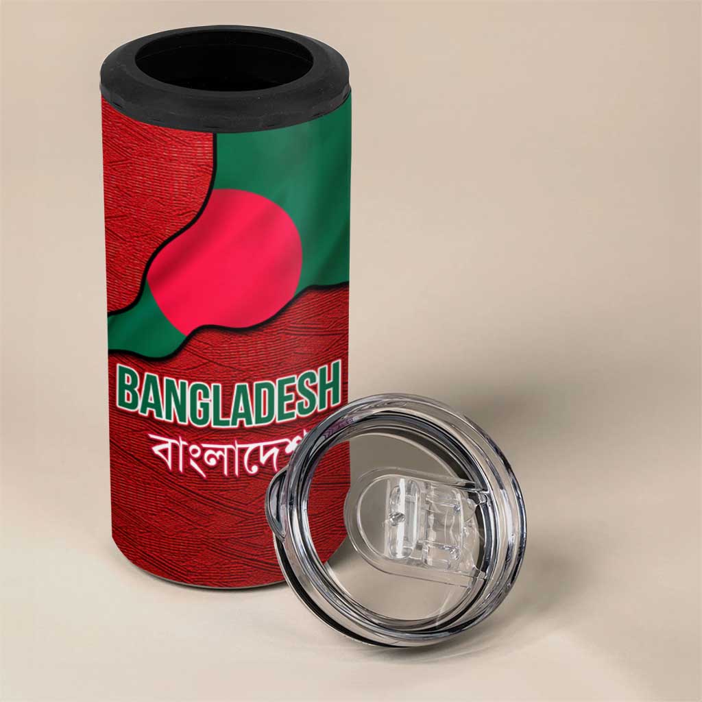 Bangladesh 4 in 1 Can Cooler Tumbler with National Flag Design and Bengali Script