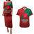 Bangladesh Couples Matching Puletasi and Hawaiian Shirt with National Flag Design and Bengali Script