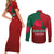 Bangladesh Couples Matching Short Sleeve Bodycon Dress and Long Sleeve Button Shirt with National Flag Design and Bengali Script