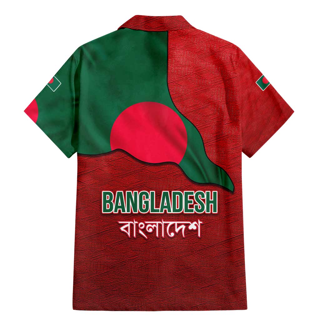 Bangladesh Family Matching Mermaid Dress and Hawaiian Shirt with National Flag Design and Bengali Script