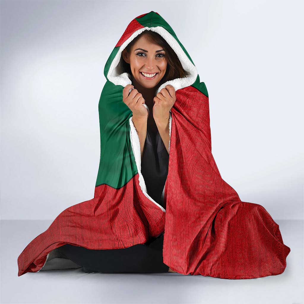 Bangladesh Hooded Blanket with National Flag Design and Bengali Script