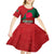 Bangladesh Kid Short Sleeve Dress with National Flag Design and Bengali Script