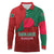 Bangladesh Long Sleeve Polo Shirt with National Flag Design and Bengali Script