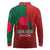 Bangladesh Long Sleeve Polo Shirt with National Flag Design and Bengali Script