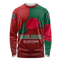 Bangladesh Long Sleeve Shirt with National Flag Design and Bengali Script