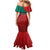 Bangladesh Mermaid Dress with National Flag Design and Bengali Script