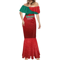 Bangladesh Mermaid Dress with National Flag Design and Bengali Script