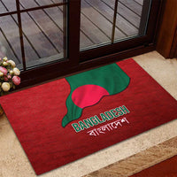 Bangladesh Rubber Doormat with National Flag Design and Bengali Script