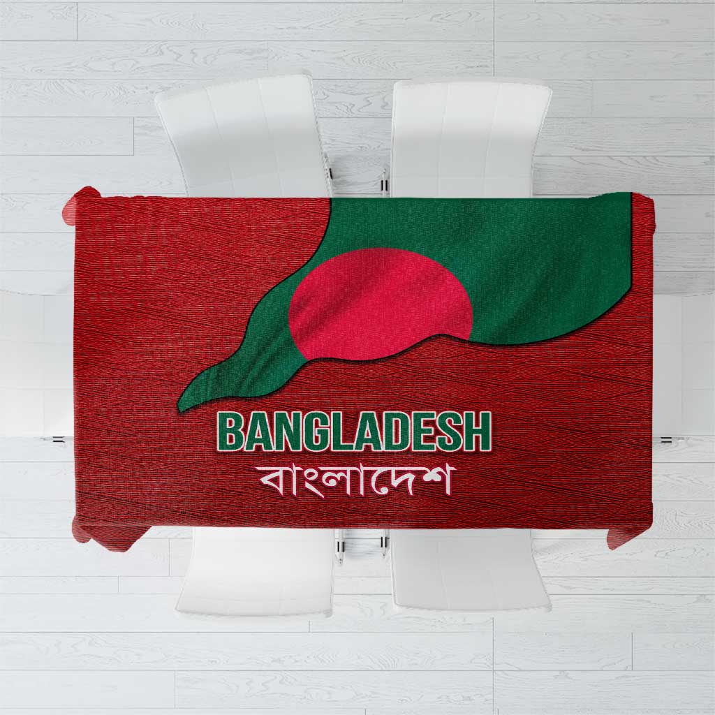 Bangladesh Tablecloth with National Flag Design and Bengali Script