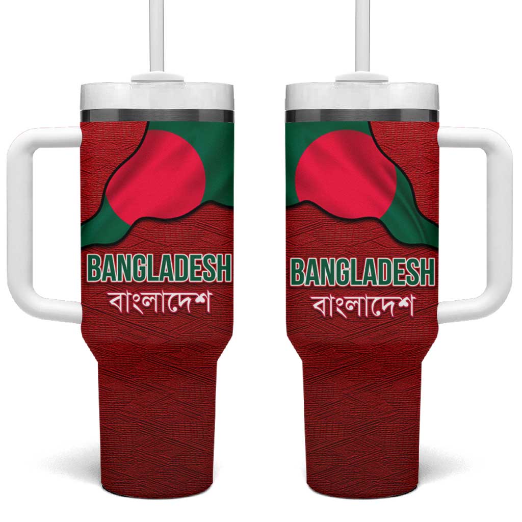 Bangladesh Tumbler With Handle with National Flag Design and Bengali Script