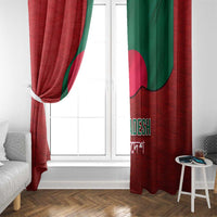 Bangladesh Window Curtain with National Flag Design and Bengali Script