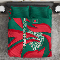 Bangladesh Bedding Set with Tiger Bengal Design and National Emblem Motif