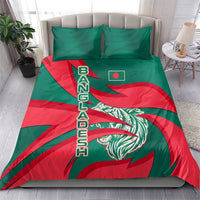 Bangladesh Bedding Set with Tiger Bengal Design and National Emblem Motif