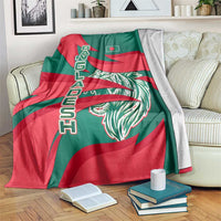 Bangladesh Blanket with Tiger Bengal Design and National Emblem Motif