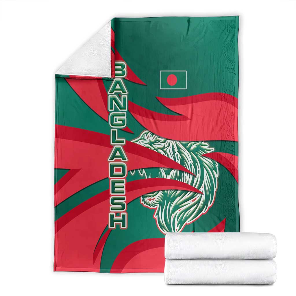 Bangladesh Blanket with Tiger Bengal Design and National Emblem Motif