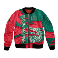 Bangladesh Bomber Jacket with Tiger Bengal Design and National Emblem Motif