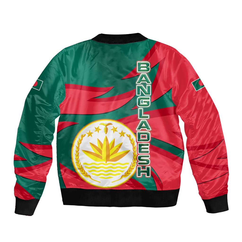 Bangladesh Bomber Jacket with Tiger Bengal Design and National Emblem Motif