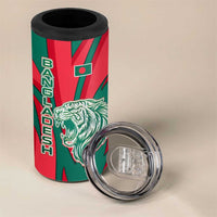 Bangladesh 4 in 1 Can Cooler Tumbler with Tiger Bengal Design and National Emblem Motif