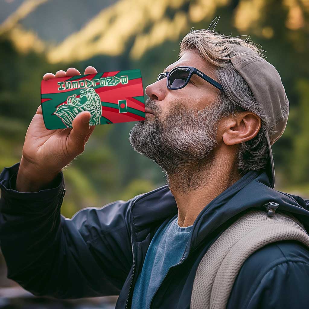 Bangladesh 4 in 1 Can Cooler Tumbler with Tiger Bengal Design and National Emblem Motif