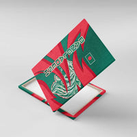 Bangladesh Canvas Wall Art with Tiger Bengal Design and National Emblem Motif