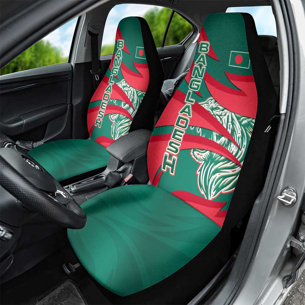 Bangladesh Car Seat Cover with Tiger Bengal Design and National Emblem Motif