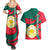 Bangladesh Couples Matching Summer Maxi Dress and Hawaiian Shirt with Tiger Bengal Design and National Emblem Motif