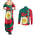 Bangladesh Couples Matching Summer Maxi Dress and Long Sleeve Button Shirt with Tiger Bengal Design and National Emblem Motif